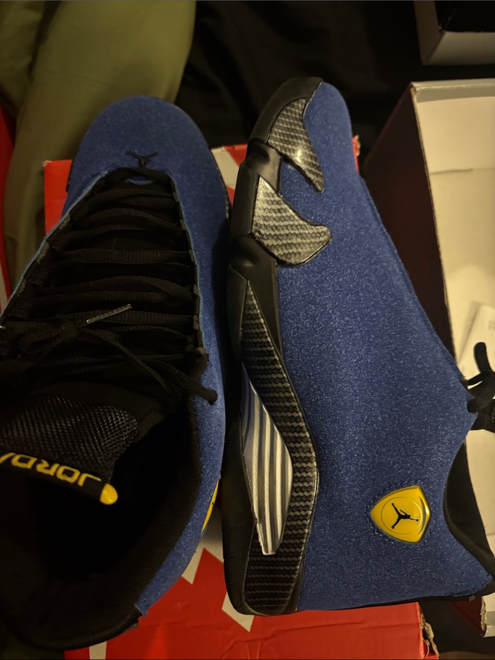 Jordan Men’s Sneakers in Blue with Yellow Accents